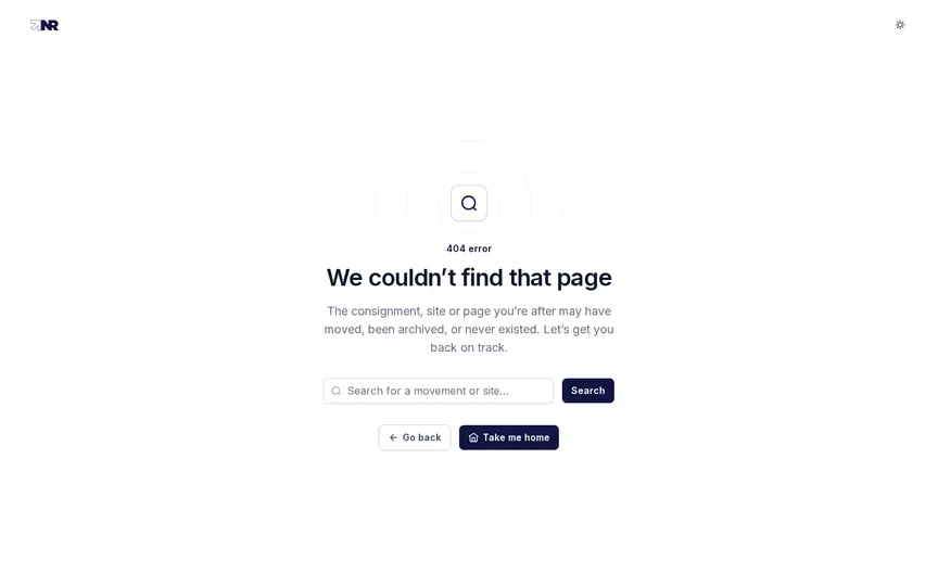 404 · Not found interface preview
