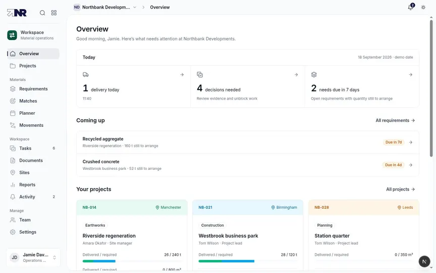 Nexus workspace interface preview
